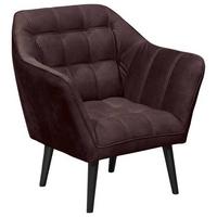 Polstersessel Mit Armlehnen Max Stoffbezug Aubergine - Aubergine/Schwarz, MODERN, Holzwerkstoff/Textil (84/87/70cm) - MID.YOU