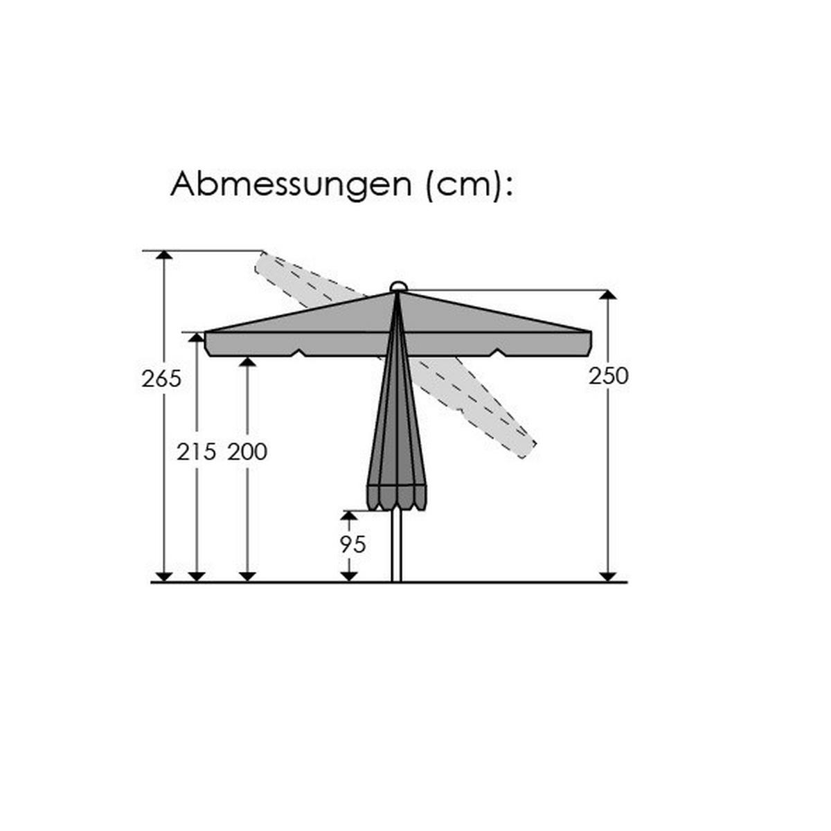Sonnenschirm Orlando BxHxT: 270x250x270 Naturfarben - Anthrazit/Naturfarben, Basics, Textil/Metall (270/250/270cm) - Schneider