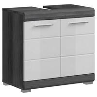 Waschbeckenunterschrank Scout - Weiß Hochglanz/Anthrazit, MODERN, Holzwerkstoff (60/56/34cm) - MID.YOU