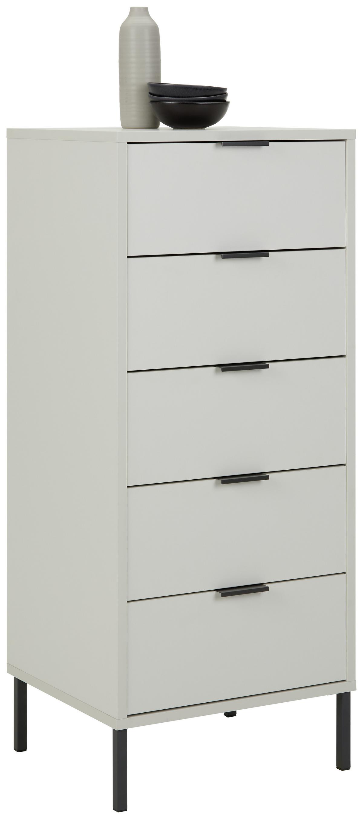 Úzká komoda se zásuvkami Bounty, šedá - šedá/antracitová, Moderní (51/108/45cm) - Premium Living