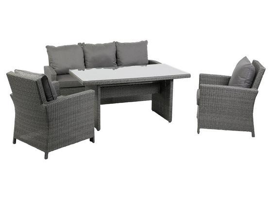 Loungegarnitur Livorno - Anthrazit/Hellgrau, MODERN, Kunststoff/Metall - Greemotion Loungegarnitur Livorno - Anthrazit/Hellgrau, MODERN, Kunststoff/Metall - Greemotion