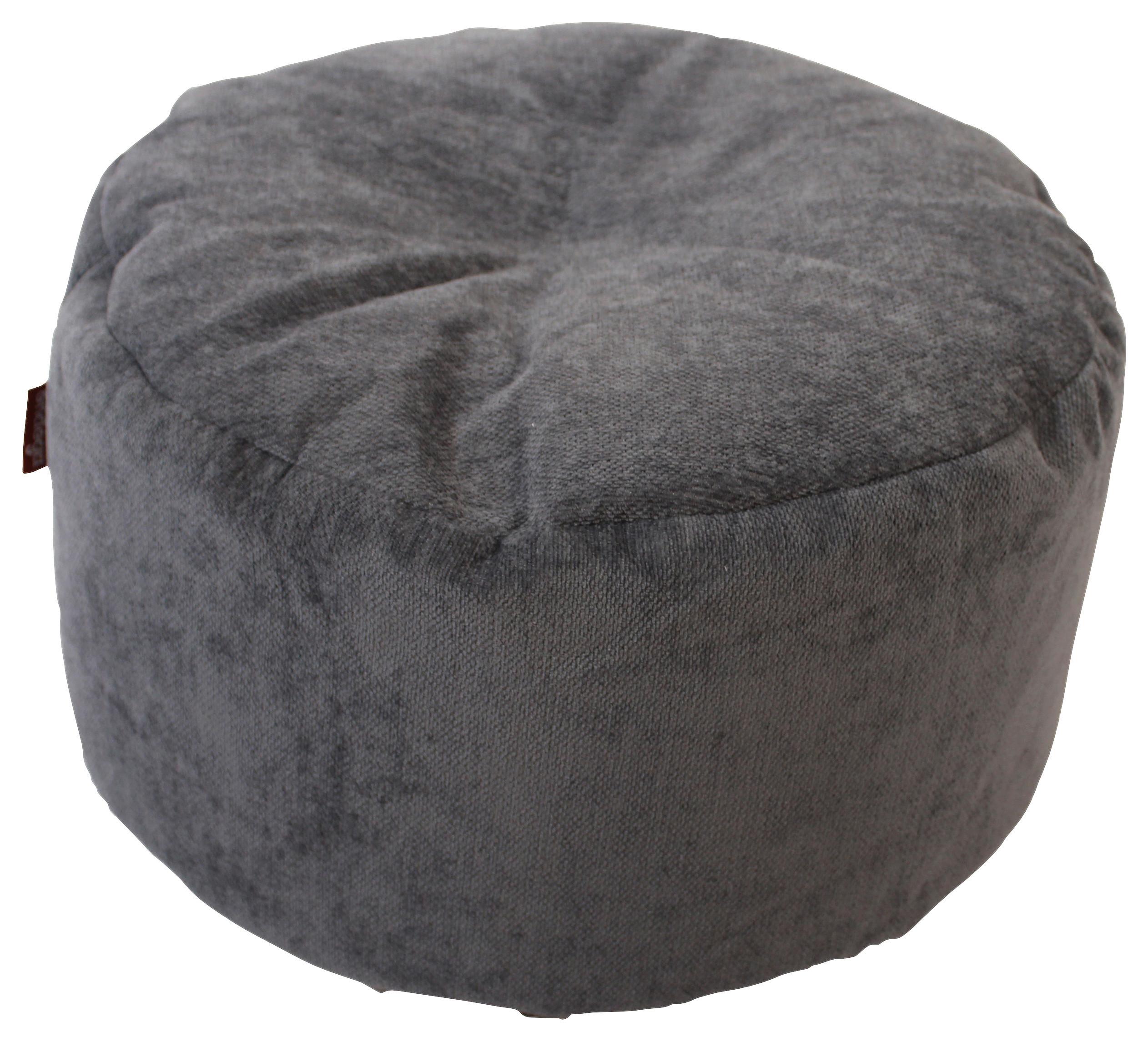 Sitzsack Drops Grau Indoor Mit Styroporkugeln-Füllung - Grau, MODERN, Textil (45/25/45cm) - Ondega