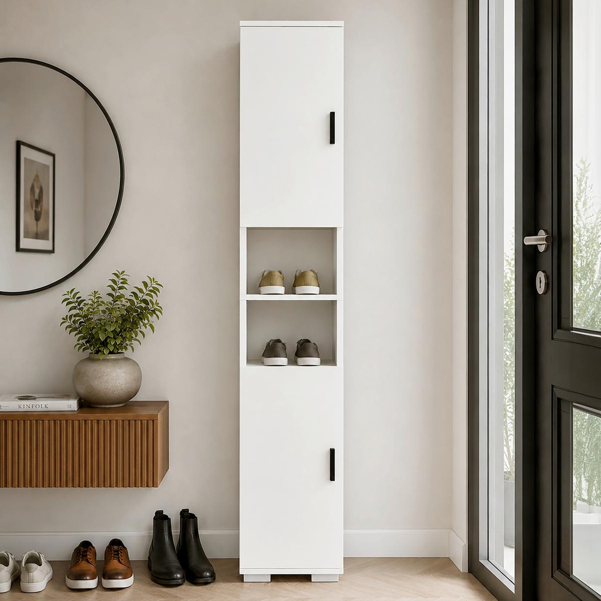 SKRINKA NA TOPÁNKY GADOS - čierna/biela, Design, kov/kompozitné drevo (30/178/33cm) - MID.YOU