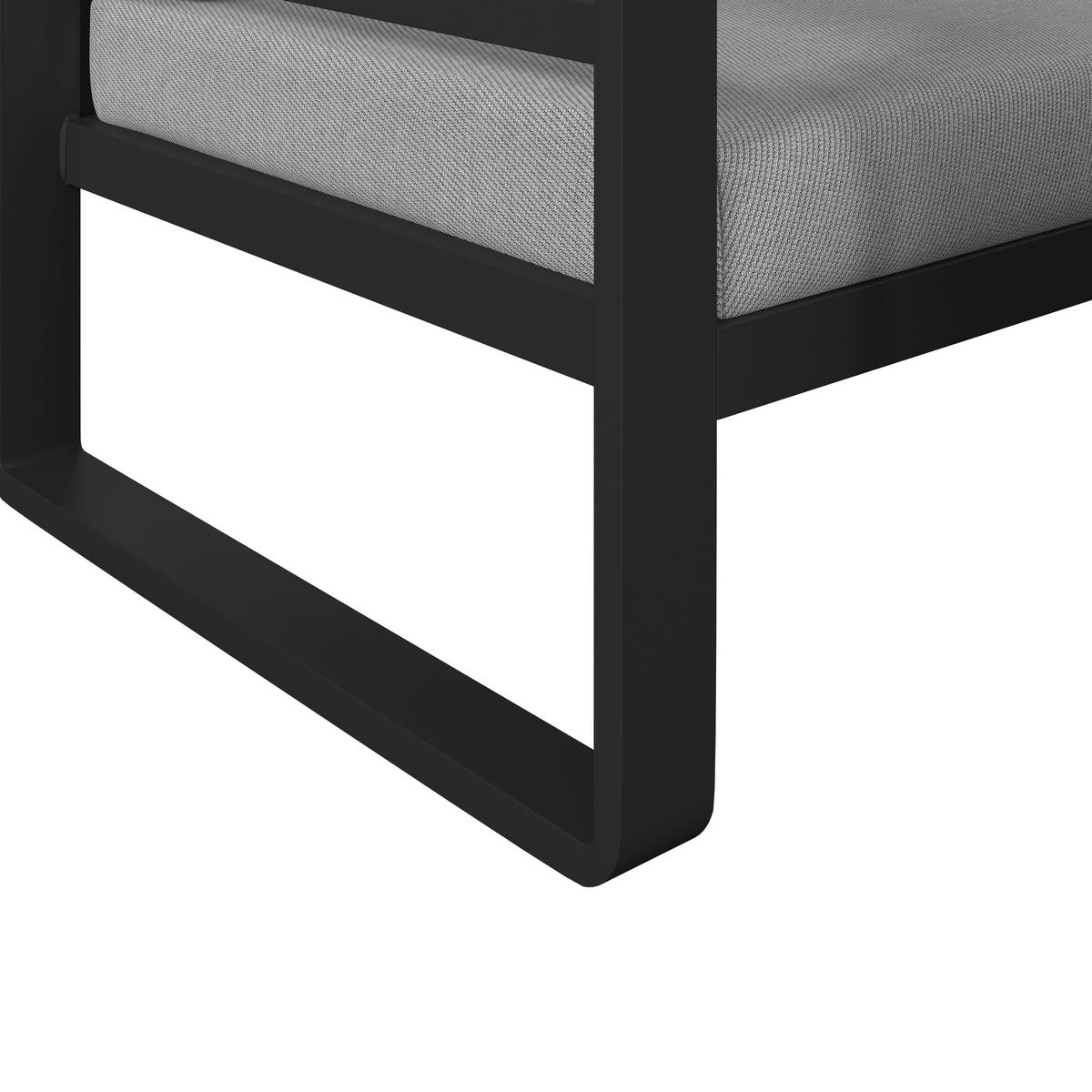 JEDÁLENSKÁ TERASOVÁ SÚPRAVA ARUBA - čierna/farba hrušky, Modern, kov/textil - Bessagi Garden