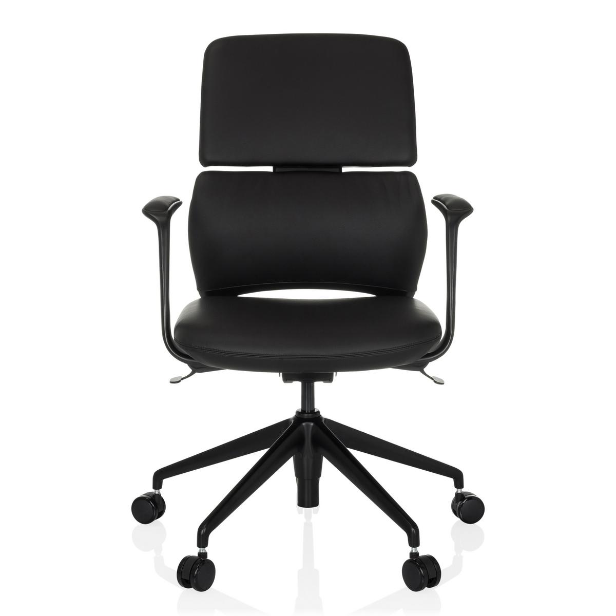 Drehstuhl Schwarz B: 62 cm - Schwarz, MODERN, Leder/Kunststoff (62/98-108/60cm) - MID.YOU