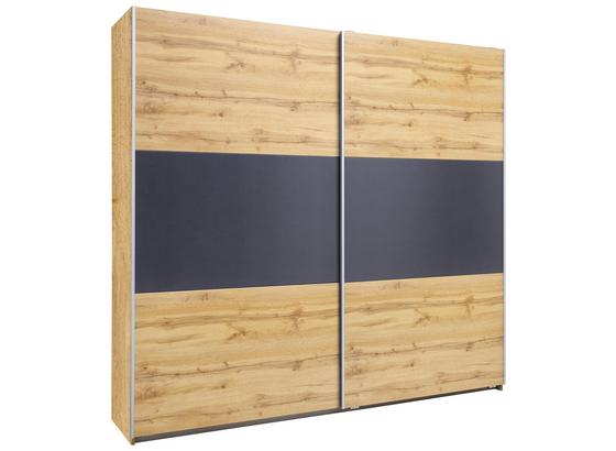 Schwebetürenschrank 218cm Landeck Extra Eiche Dekor/Grau - KONVENTIONELL, Holzwerkstoff (218/210/59cm) Schwebetürenschrank 218cm Landeck Extra Eiche Dekor/Grau - KONVENTIONELL, Holzwerkstoff (218/210/59cm)