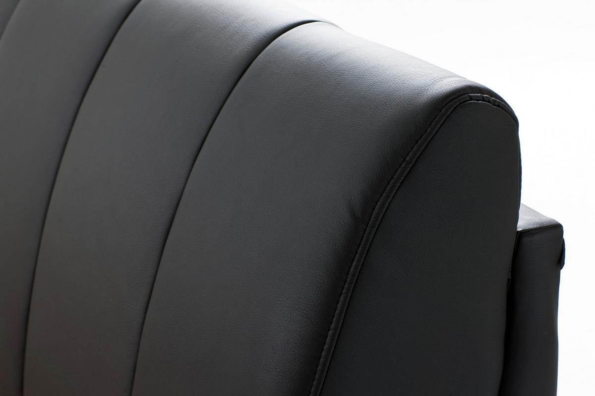 Polsterbett mit Bettkasten + Lattenrost 180x200 cm Bern - Chromfarben/Schwarz, Design, Holz/Textil (180/200cm) - Livetastic