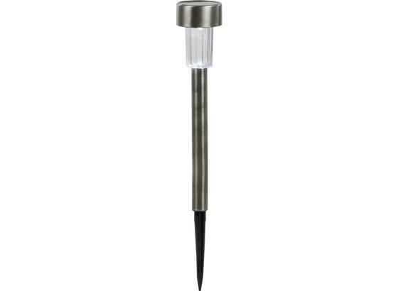 Solarleuchte Leo - Silberfarben, KONVENTIONELL, Kunststoff/Metall (5,5/36,5cm) - Homezone Solarleuchte Leo - Silberfarben, KONVENTIONELL, Kunststoff/Metall (5,5/36,5cm) - Homezone