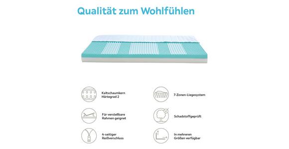 Kaltschaummatratze Lisi 90x200 cm H2 H: 17 cm - Weiß, KONVENTIONELL, Textil (90/200cm) - Primatex