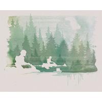 Fototapete Star Wars Endor Speeders - Weiß/Grün, Trend, Papier (350/280cm)