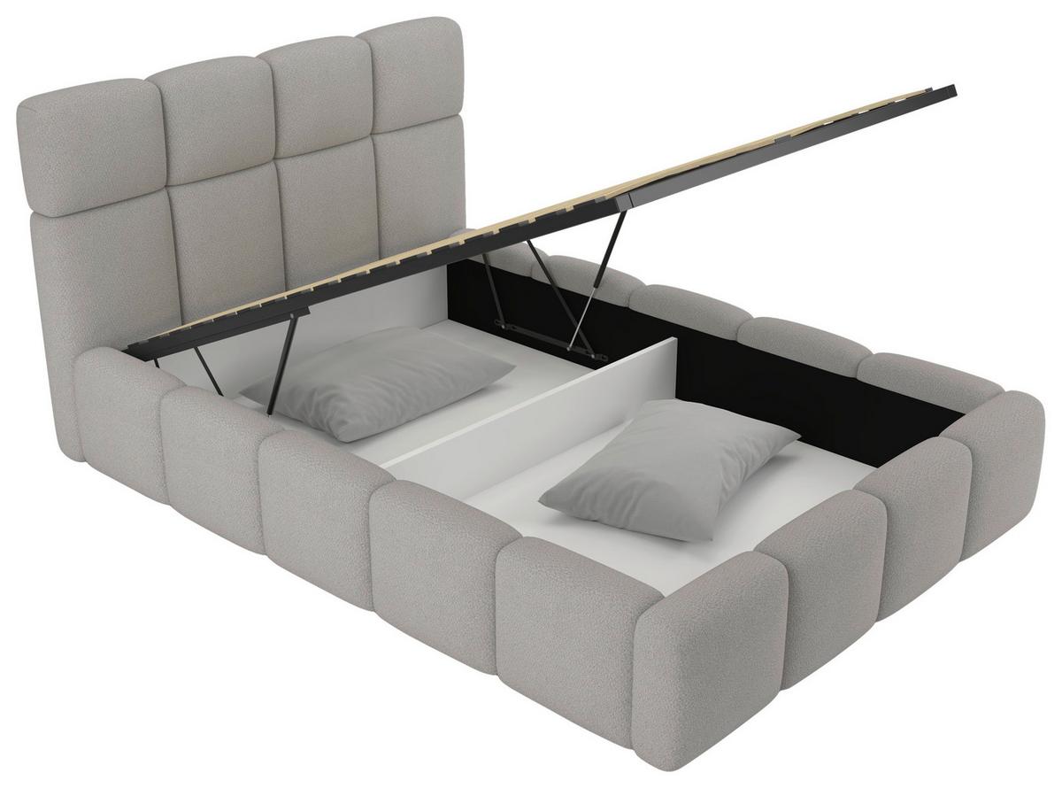 Polsterbett Cloudy Champagner, Lf: 120x200 Cm - Champagner, Trend, Holz/Holzwerkstoff (120/200cm) - Luca Bessoni