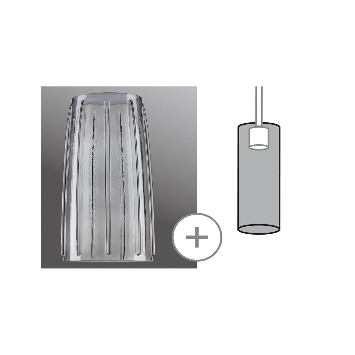 Schienensystem Urail Leuchtenschirm 95352 Rauchglas - Design, Glas (28cm) - Paulmann