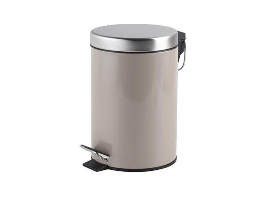 Nášlapný Koš Pushy-top- - šedá/bílá, Konvenční, kov/umělá hmota (16,8/25,6cm) - Mömax modern living Nášlapný Koš Pushy-top- - šedá/bílá, Konvenční, kov/umělá hmota (16,8/25,6cm) - Mömax modern living