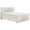 Boxspringbett Mendoza 6 - Creme/Schwarz, MODERN, Holzwerkstoff/Textil (180/200cm) - MID.YOU