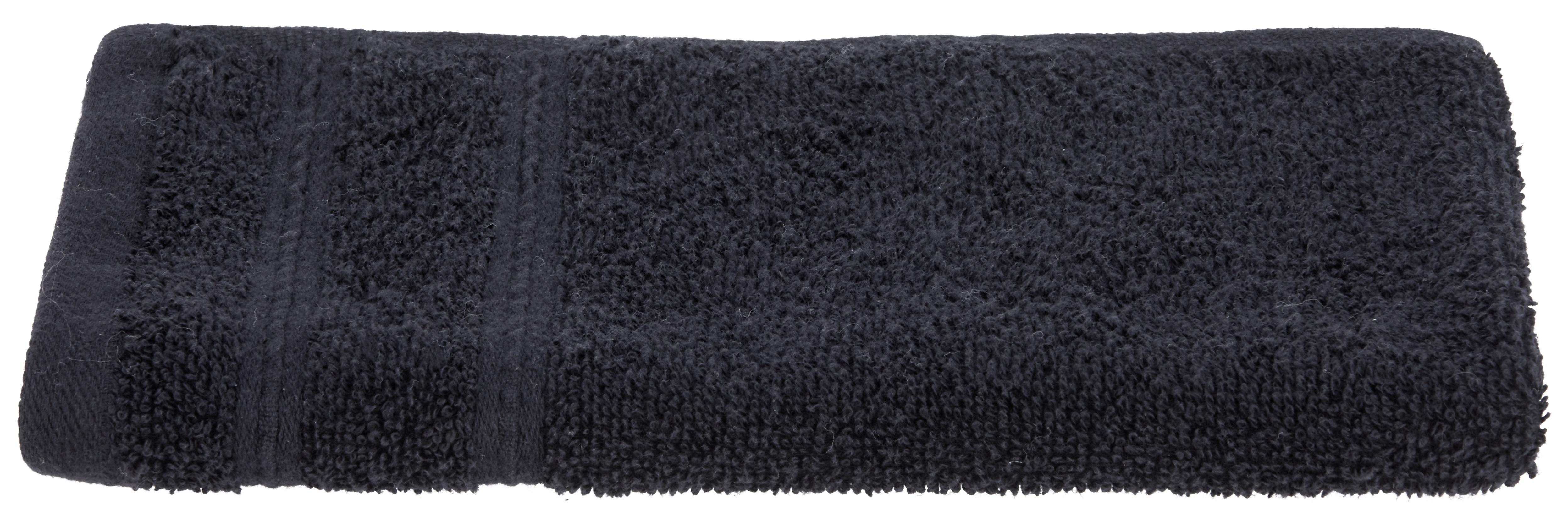 Ručník Pro Hosty Melanie, 30/50cm, Černá - černá, textil (30/50cm) - Modern Living