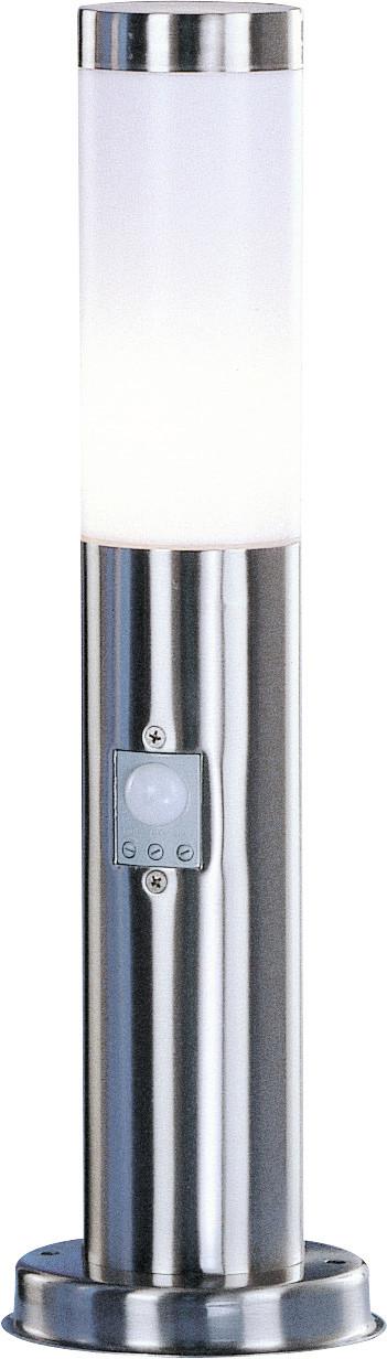Außenleuchte Mit Bewegungsmelder 30 W - Edelstahlfarben/Opal, Basics, Kunststoff/Metall (12,7/45cm) - Globo