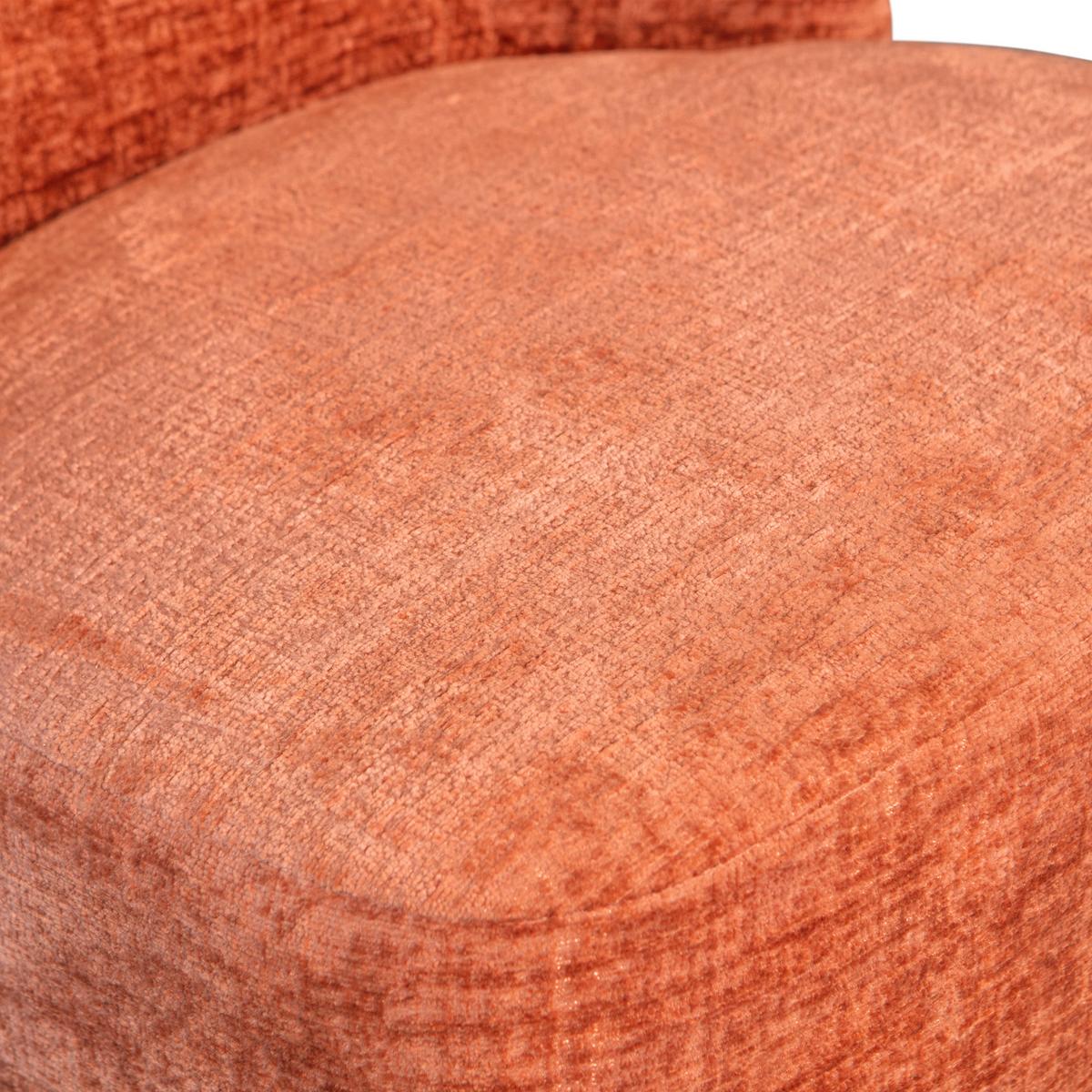 Sessel Atty Dunkelorange B: 74 Cm - Dunkelorange/Schwarz, Design, Textil (74/75/65cm) - Livetastic