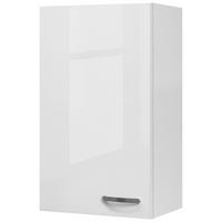 Küchenoberschrank Alba B: 50 Cm Weiß 1 Drehtür - Weiß Hochglanz/Weiß, MODERN, Holzwerkstoff (50/89/32cm)