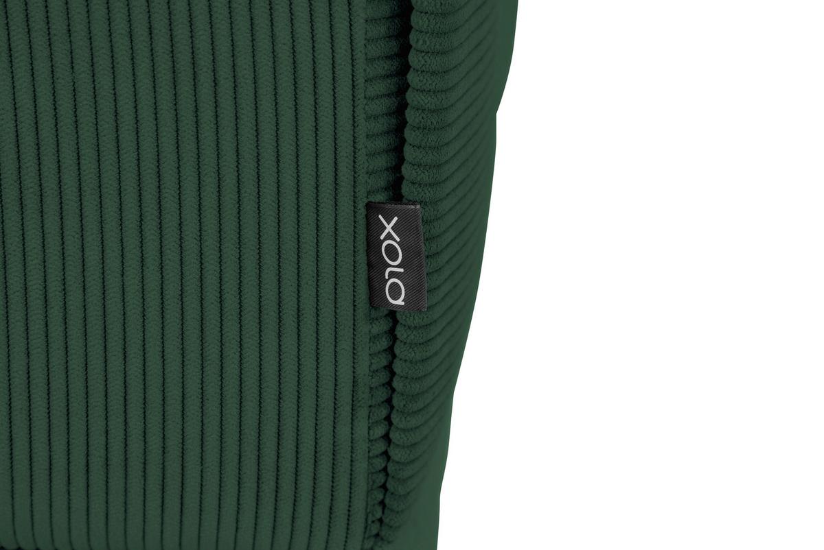 Ecksofa Erno Grün S: 262 cm - Schwarz/Grün, Design, Textil (262/183cm) - MID.YOU