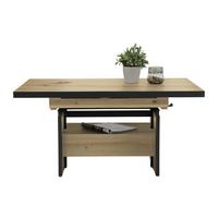 Couchtisch Noah Eiche Dekor L: 110-150 cm - Eiche Artisan, Design, Holzwerkstoff (110-150/70/54-73cm) - Livetastic