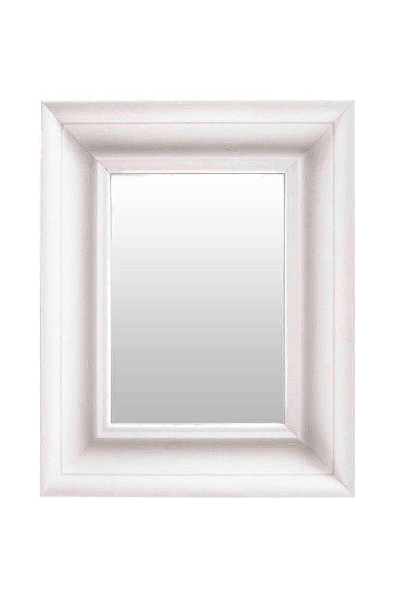 Nástěnné zrcadlo SCOTT - bílá, Basics, plast/sklo (36,5/45,5/5,2cm)