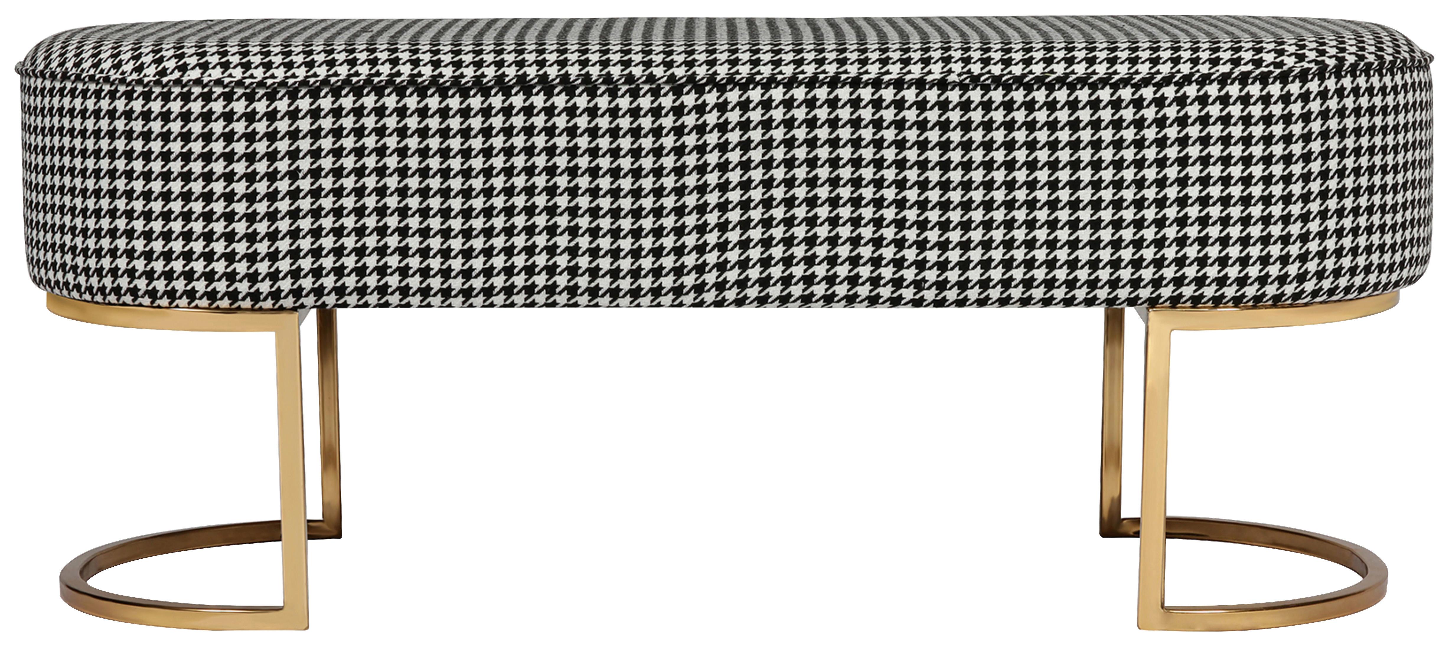 SEDACÍ LAVICE ATHEA - bílá/černá, Design, kov/textil (105/42/40cm) - MID.YOU