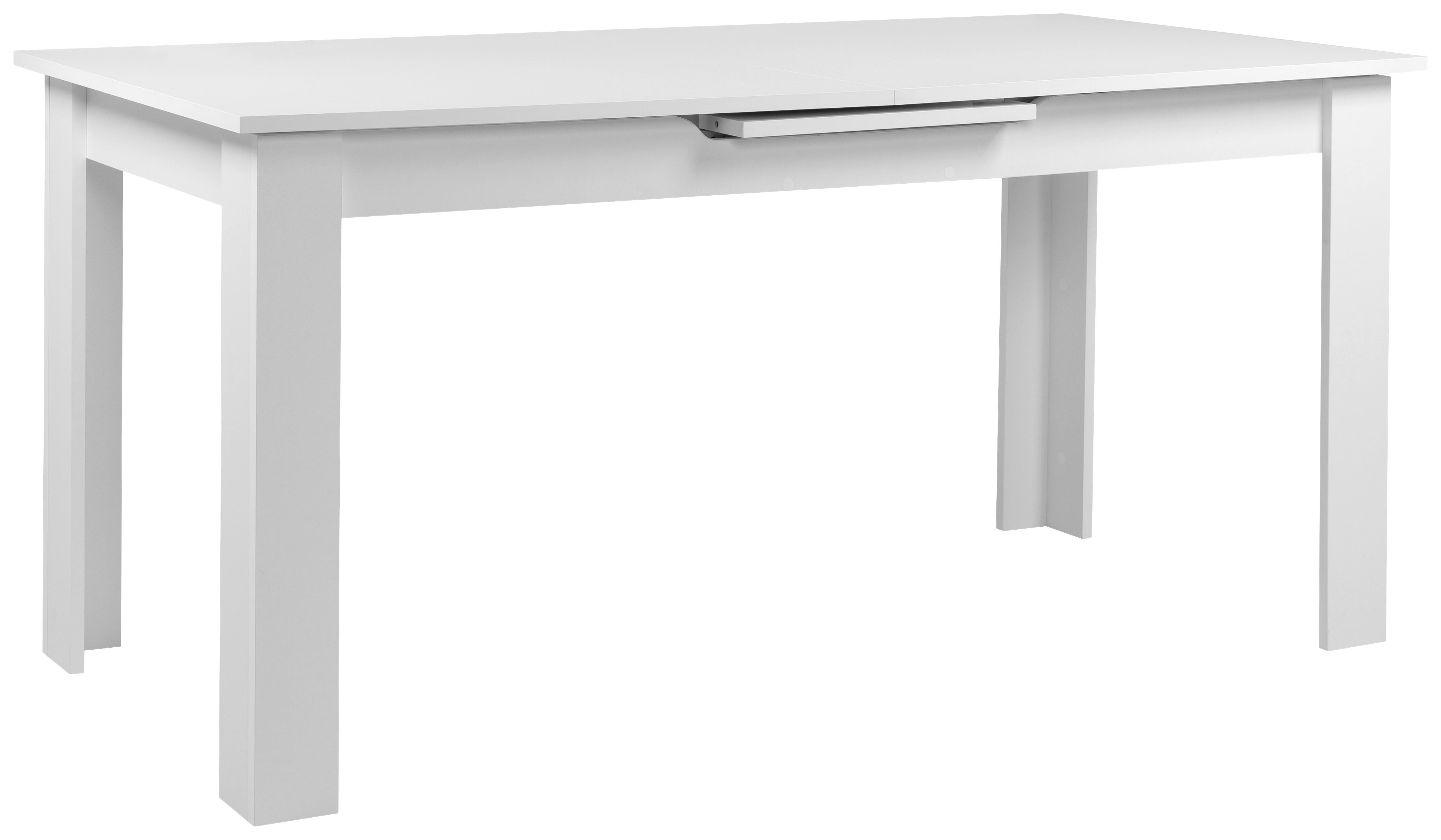 ESSTISCH BIRMINGHAM 80B - Weiß, MODERN, Holzwerkstoff (160-200/80/75cm) - P & B