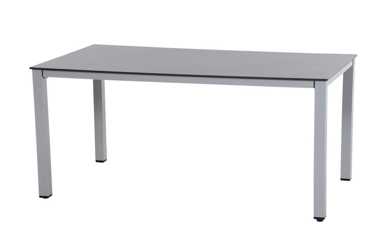 Gartentisch Metall/Kunststoff /Holzwerkstoff L 160 cm - Anthrazit/Silberfarben, KONVENTIONELL, Holzwerkstoff/Kunststoff (160/90/72cm) - Siena Garden