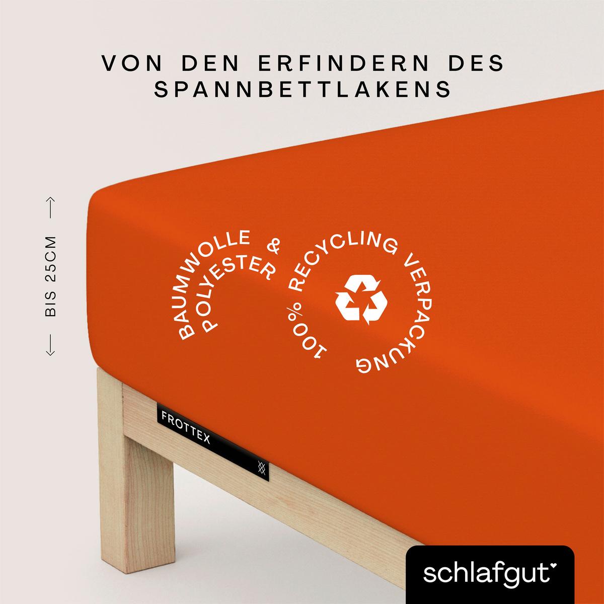 Spannleintuch Frottee Rot 100x200 cm - Rot, Basics, Textil (100/200cm) - Schlafgut