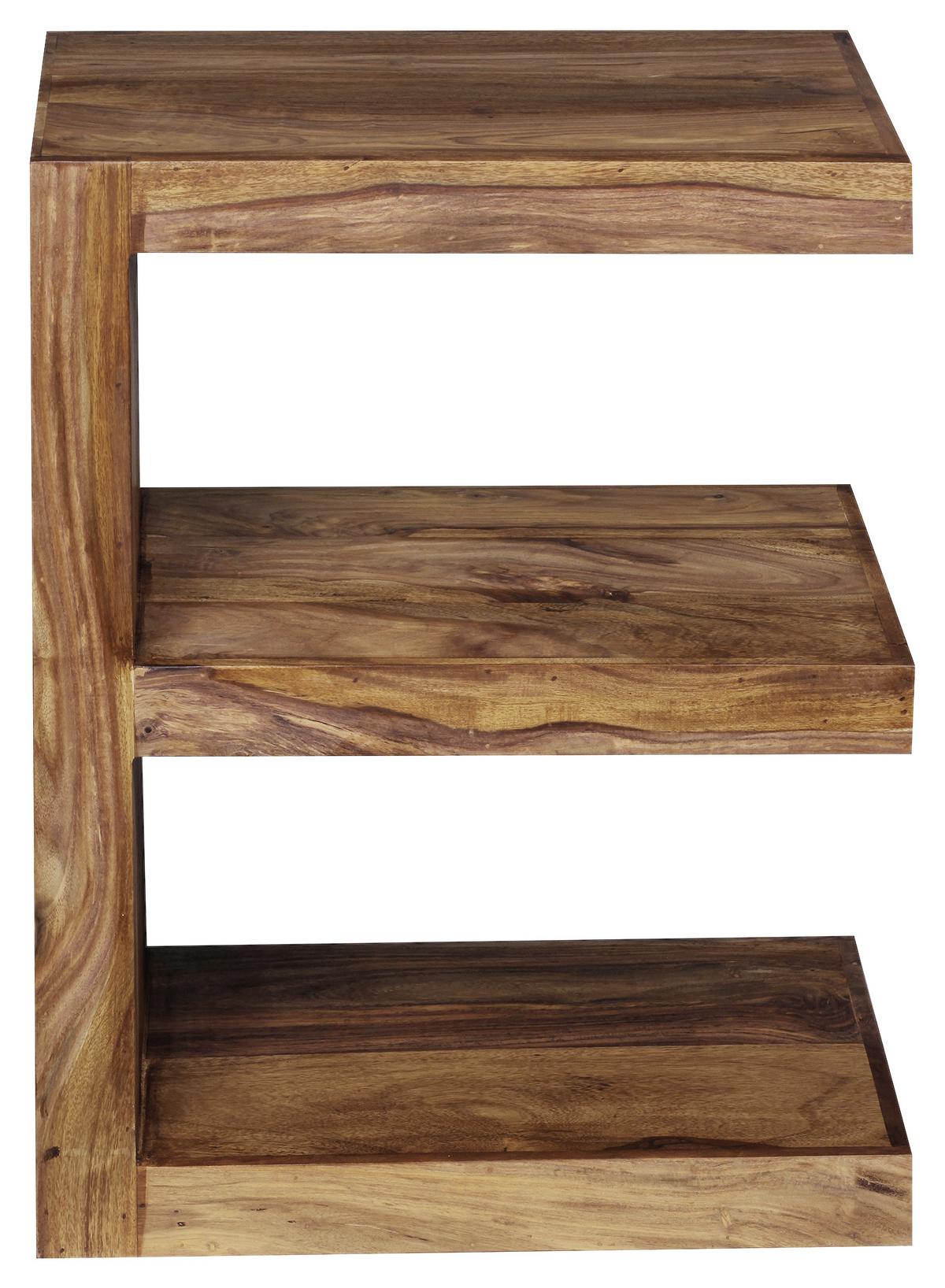 Prístavný stolík Mumbai z masívneho dreva - farba indického palisandra, Design, drevo (30/45/60cm) - MID.YOU