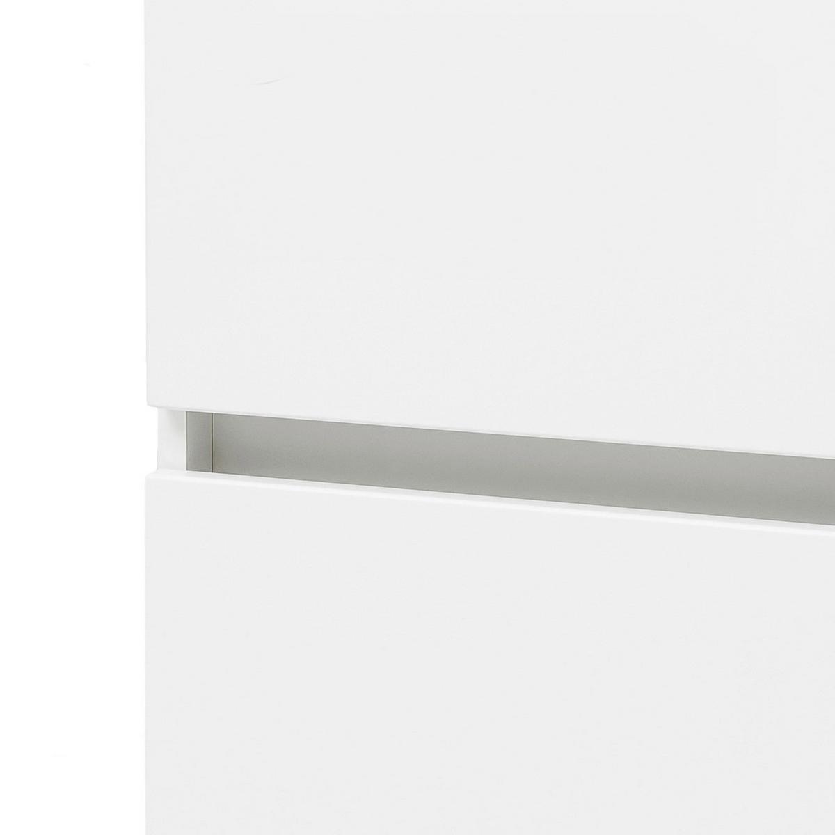 Hochschrank Kopenhagen B: 40 Cm Weiß - Silberfarben/Weiß, KONVENTIONELL, Holzwerkstoff (40/180/35cm) - Held
