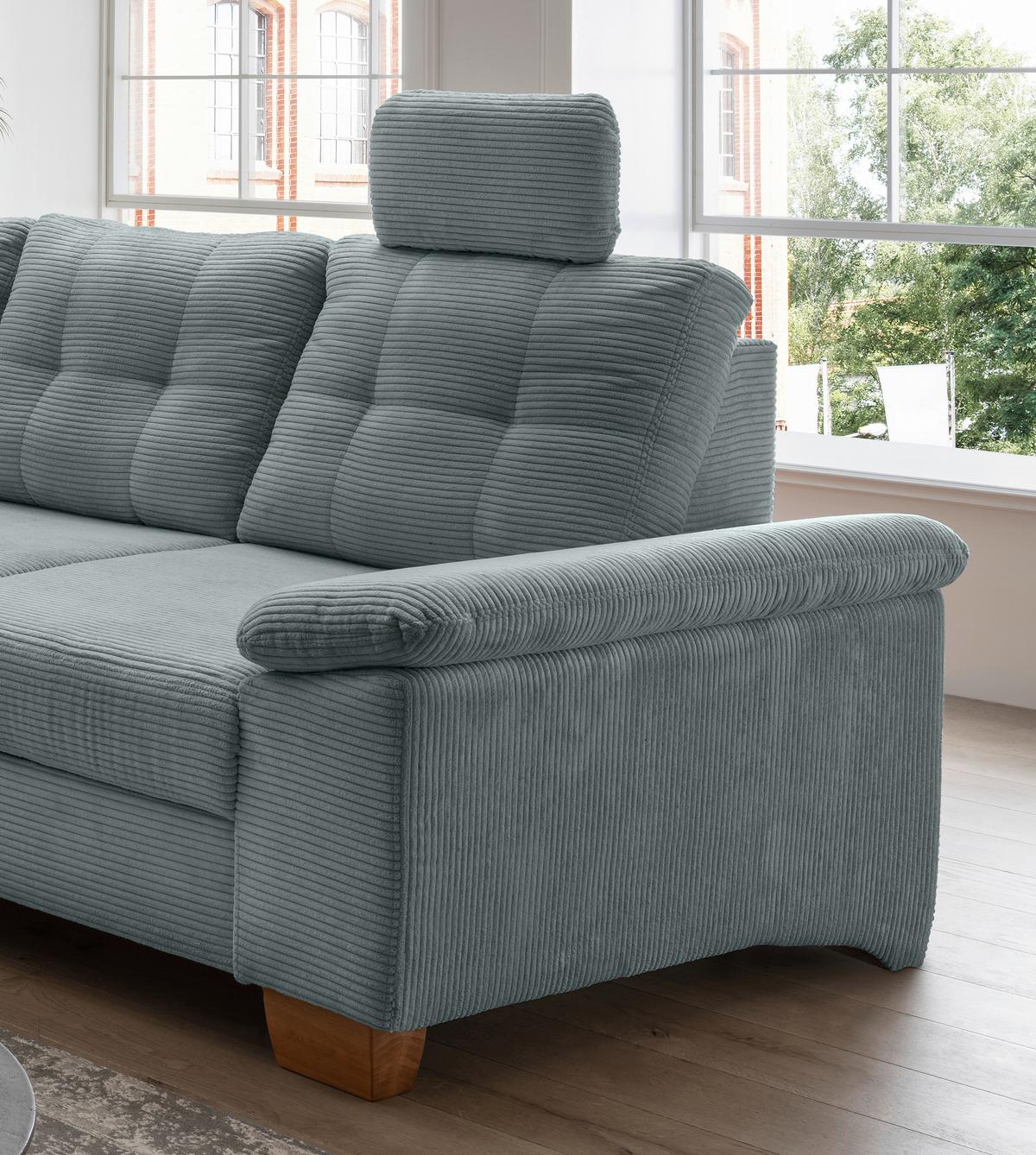 Ecksofa Brizzini Hellblau S: 206x274 Cm - Naturfarben/Hellblau, MODERN, Textil (206/274cm) - Livetastic