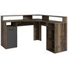 Eckschreibtisch Mit Stauraum B: 139 Cm H: 90 Cm Fox - Alteiche/Anthrazit, KONVENTIONELL, Holzwerkstoff (139/139/90cm) - MID.YOU