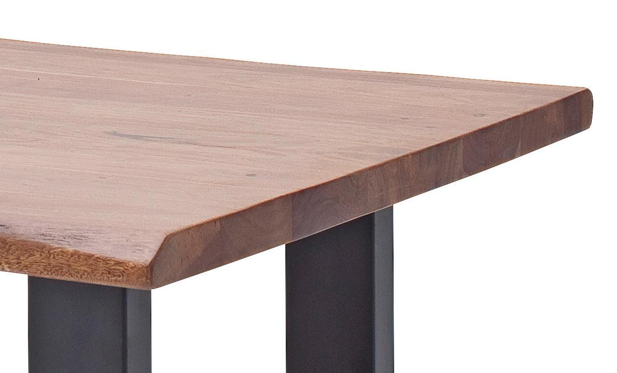 Couchtisch Holz Massiv Cartagena Walnussf./anthrazit - Anthrazit/Walnussfarben, MODERN, Holz/Metall (75/45/75cm)