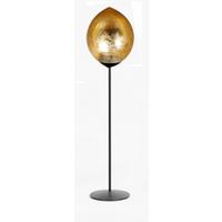 Teelichthalter Elodie Metall Schwarz/Goldf. für 1 Teelicht - Goldfarben/Schwarz, KONVENTIONELL, Metall (9/37cm) - James Wood