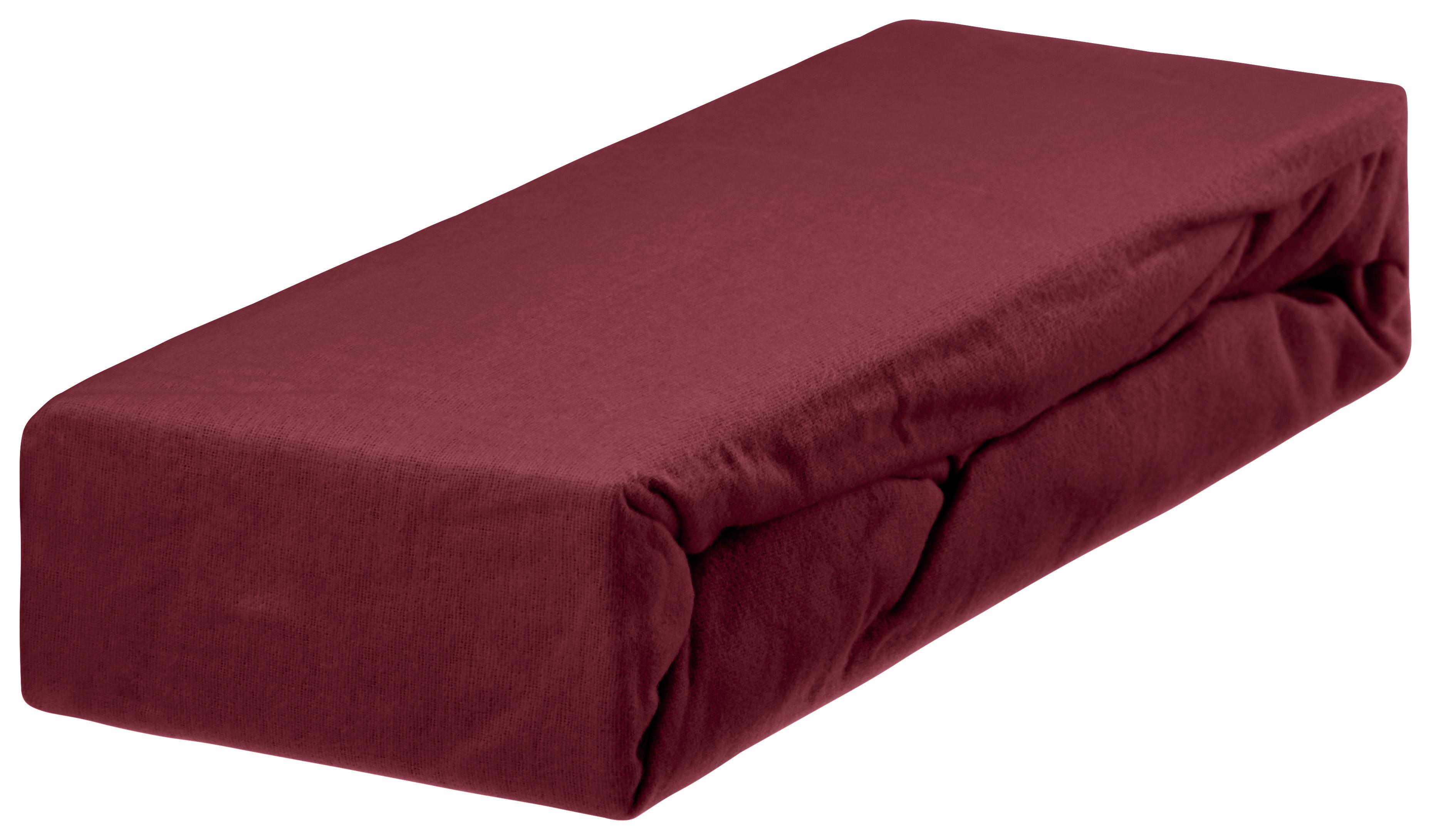 Spannleintuch Alaska - Rot, KONVENTIONELL, Textil (140/200cm) - Ondega