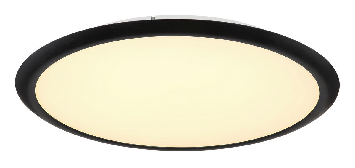LED-Deckenleuchte 67319d Suna - Opal/Grau, KONVENTIONELL, Kunststoff/Metall (50,8/5cm) - Globo