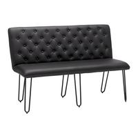 Lavice IVIE - černá, Moderní, kov/dřevo (140/92/62cm) - Bessagi Home