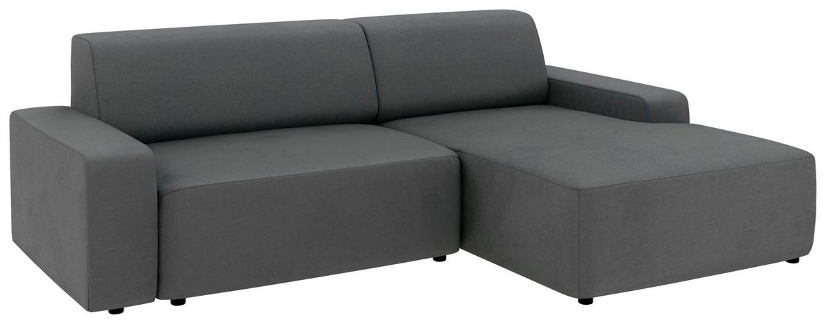 Ecksofa Wien Anthrazit S: 246x162 - Anthrazit/Schwarz, MODERN, Textil (246/162cm) - Trendmanufaktur