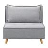 Rozkladacie kreslo LAYLA, svetlosivá - prírodná farba/svetlosivá, Modern, drevo/textil (104/92/84cm) - P & B