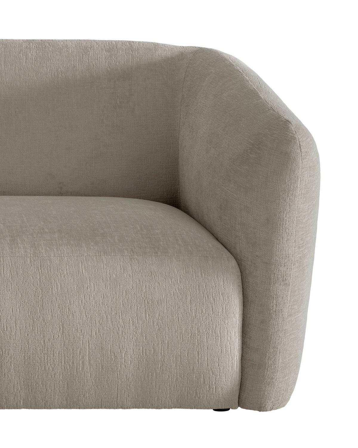 Ecksofa Jesi, Taupe S: 107x238 Cm - Taupe/Schwarz, MODERN, Textil (107/238cm) - Livetastic