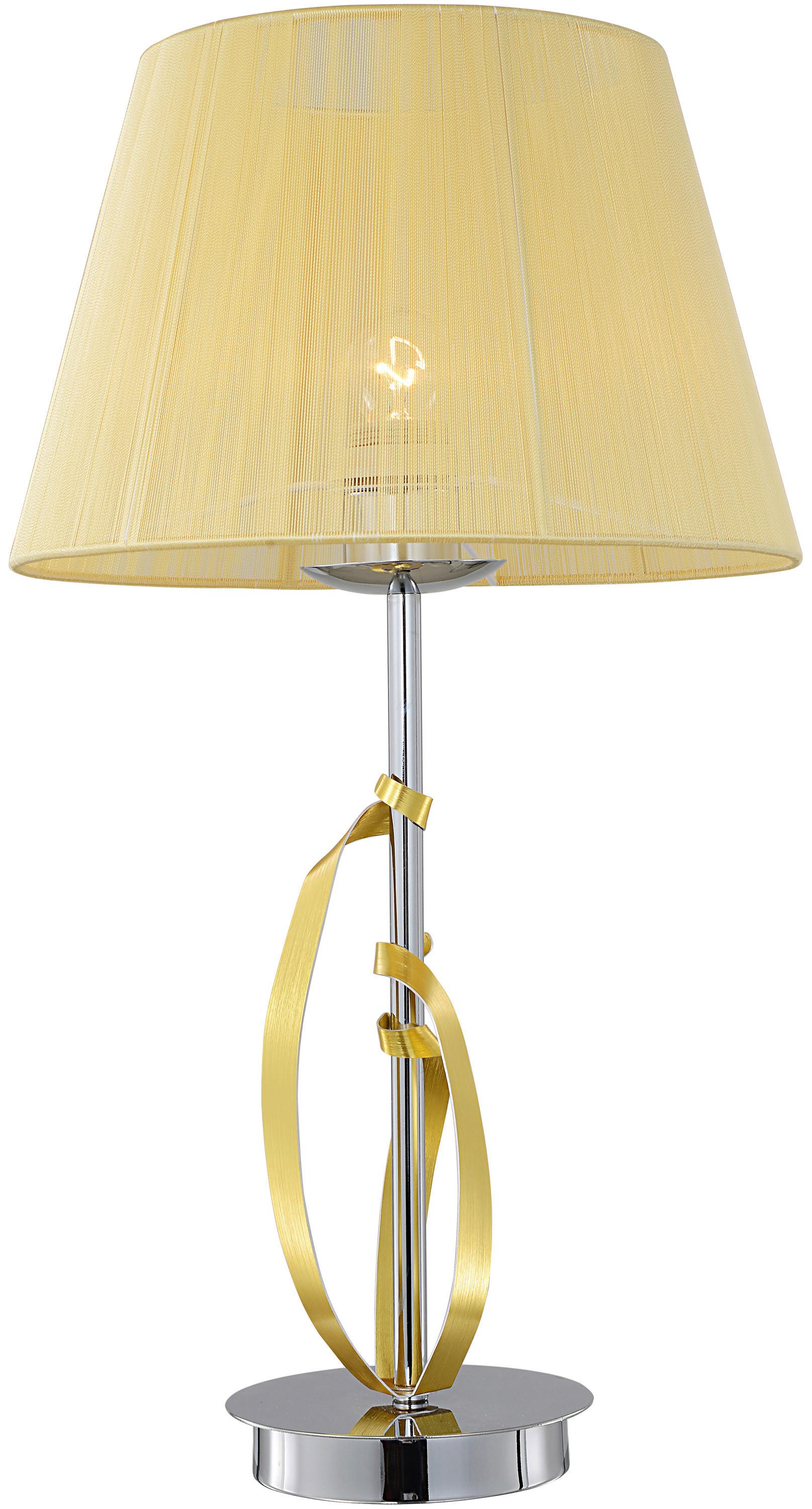 Tischleuchte 41-55071 Diva - Chromfarben/Goldfarben, KONVENTIONELL, Kunststoff/Metall (23/23/50cm)