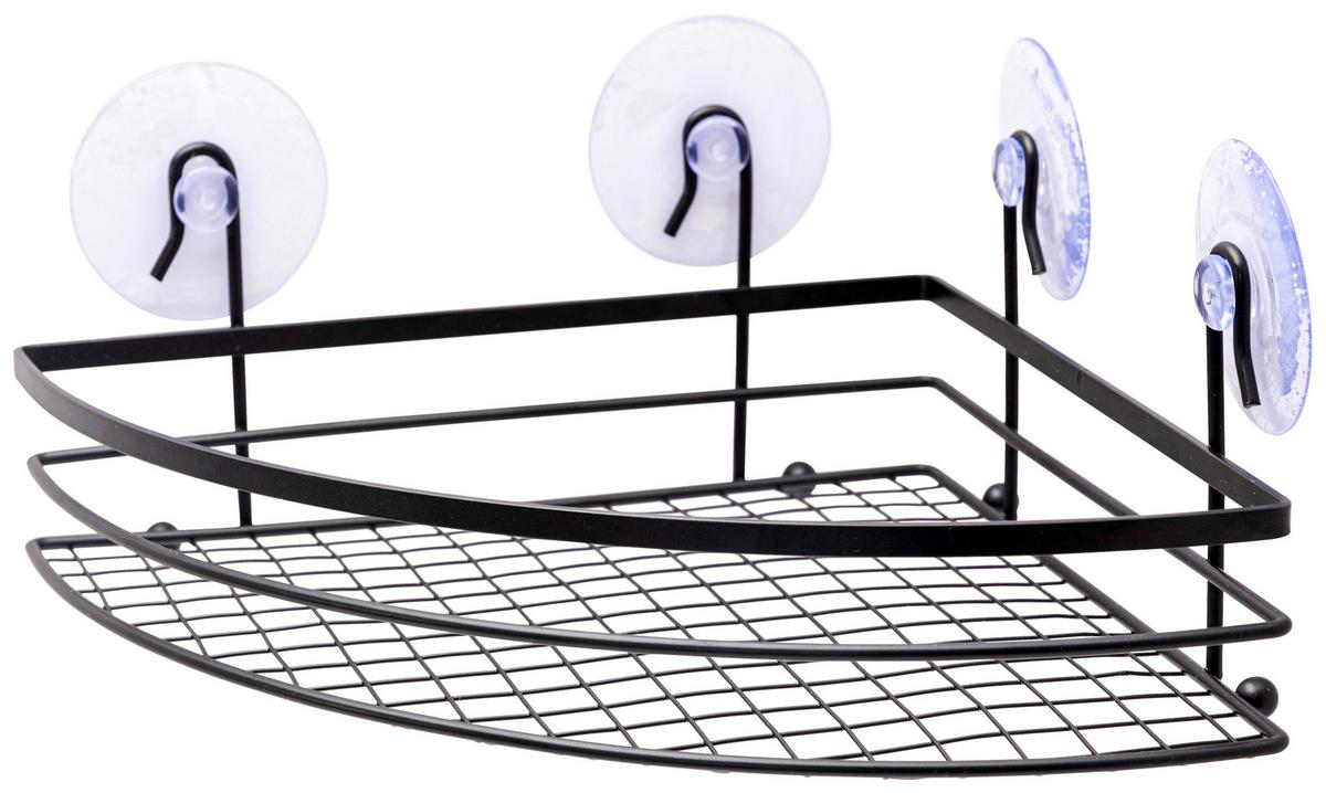 Duschregal Napoli 4 B992484-4 - Schwarz, KONVENTIONELL, Metall (27,5/8,5/20cm) - Ondega