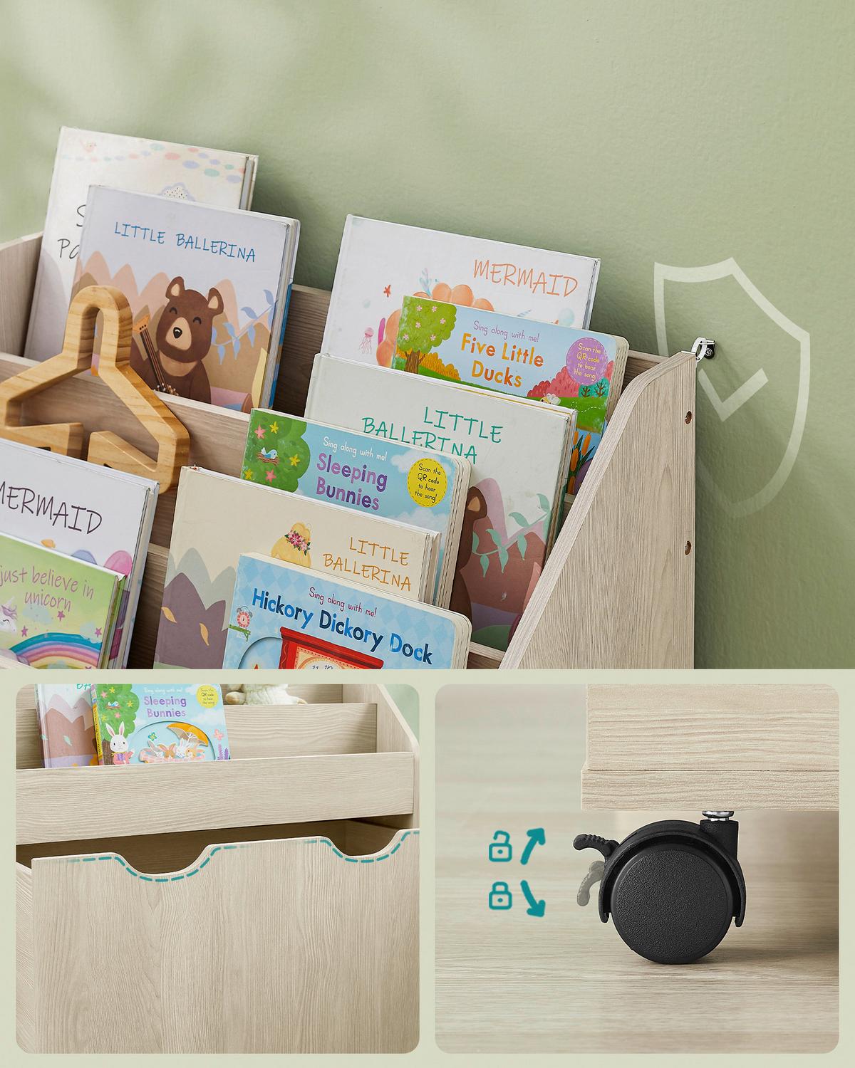 Kinderregal Toy Storage Shelf Beige B: 62,5 cm - Beige, MODERN, Holzwerkstoff (62,5/70,2/29,5cm) - MID.YOU
