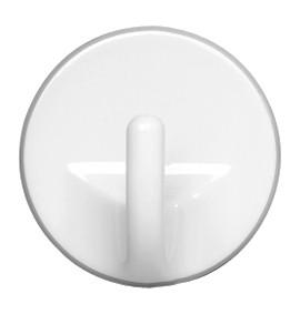 Klebehaken Rundhaken 4433013100 - Weiß, KONVENTIONELL, Kunststoff (3,5cm) - Wenko