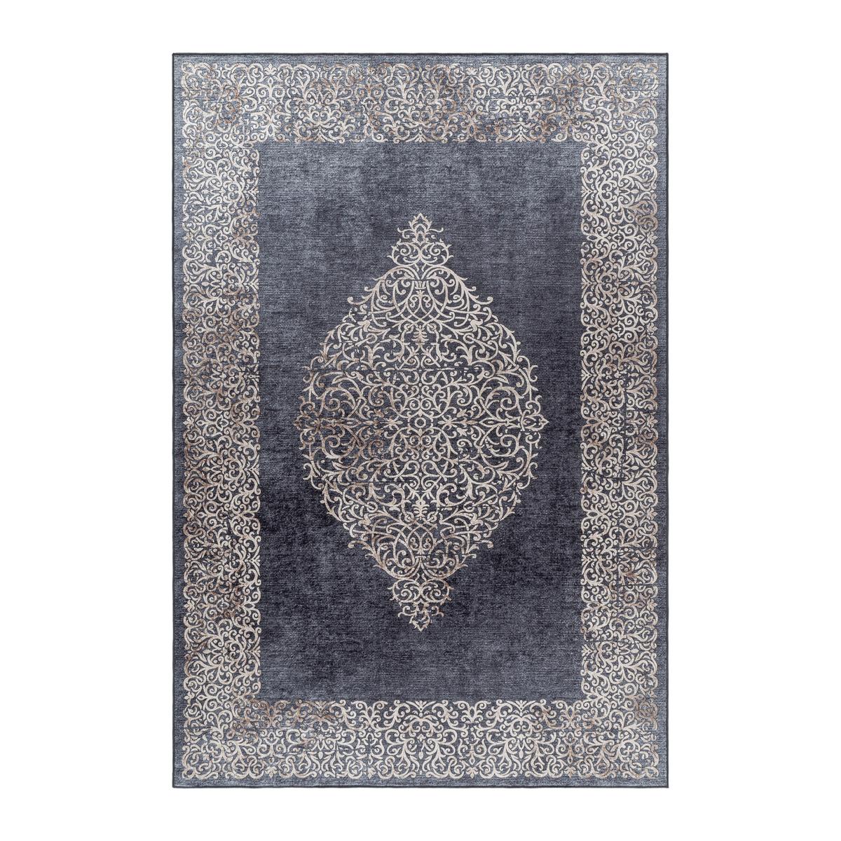 Flachwebteppich Fiesta - Schwarz, Design, Textil (200/290cm) - Novel