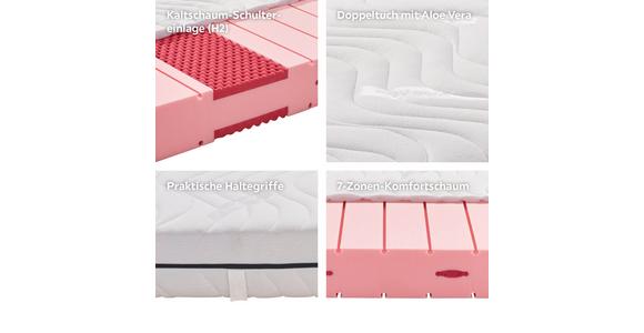 Komfortschaummatratze Comfort 90x200 cm H2 H: 20 cm - Weiß, MODERN, Textil (90/200cm) - Primatex