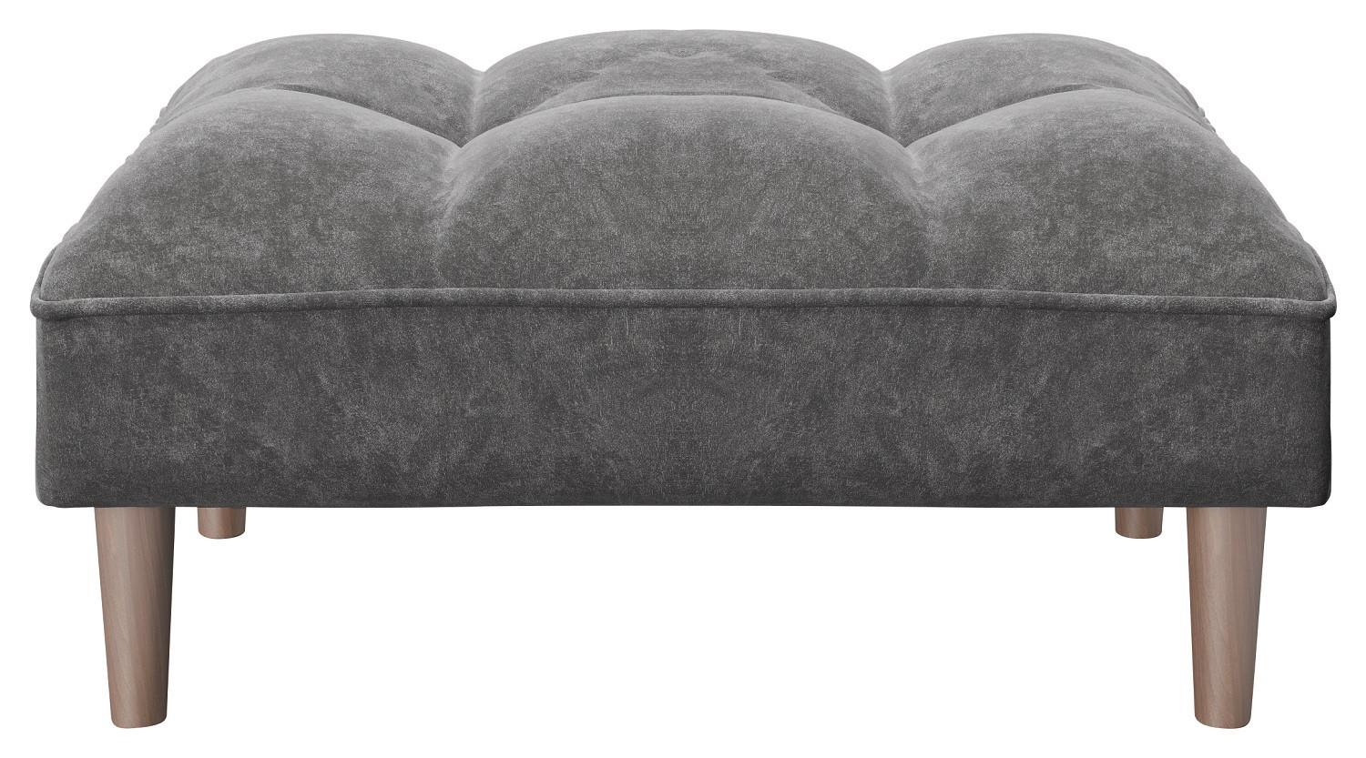 Hocker Scarlett - Anthrazit, KONVENTIONELL, Textil (88/43,5/57cm) - Playboy