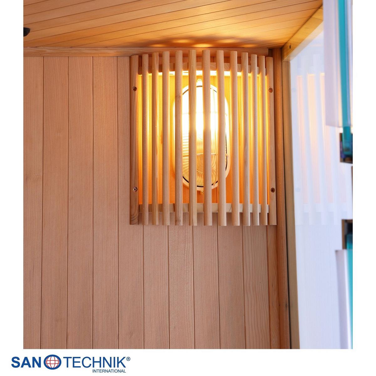 Finnische Sauna Tallinn int. Steuerung, 6-KW-Ofen - Basics, Holz (150/200/150cm)