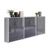 Aktenschrank Office Edition Grau/anthrazit Hg B: 253,2cm - Anthrazit Hochglanz/Grau, MODERN, Holzwerkstoff (253,2/113,6/33cm) - MID.YOU